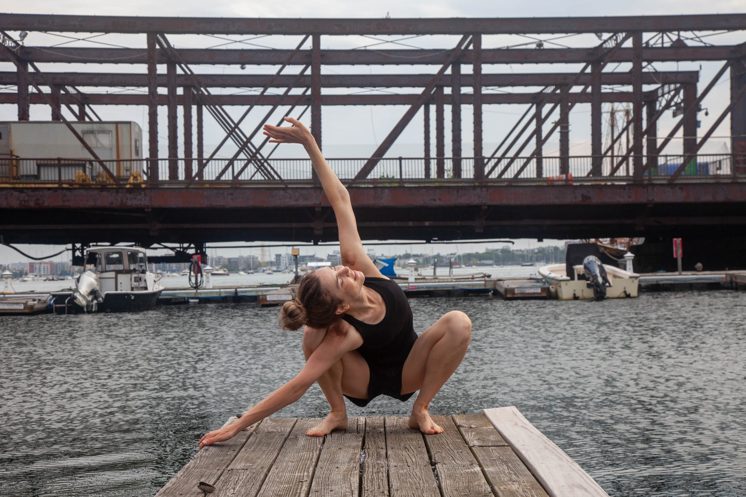 Amy coleman doing yoga